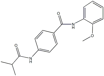 4-(isobutyrylamino)-N-(2-methoxyphenyl)benzamide Struktur