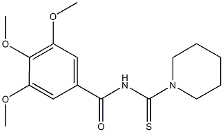 3,4,5-trimethoxy-N-(1-piperidinylcarbothioyl)benzamide Struktur