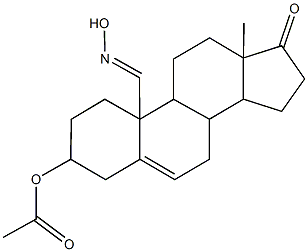 10-[(hydroxyimino)methyl]-13-methyl-17-oxo-2,3,4,7,8,9,10,11,12,13,14,15,16,17-tetradecahydro-1H-cyclopenta[a]phenanthren-3-yl acetate Struktur