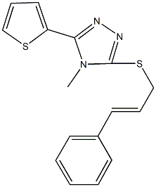 cinnamyl 4-methyl-5-(2-thienyl)-4H-1,2,4-triazol-3-yl sulfide Struktur