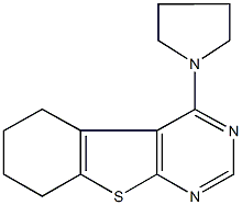 4-(1-pyrrolidinyl)-5,6,7,8-tetrahydro[1]benzothieno[2,3-d]pyrimidine Struktur