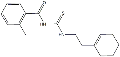 N-[2-(1-cyclohexen-1-yl)ethyl]-N'-(2-methylbenzoyl)thiourea Struktur