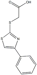 [(4-phenyl-1,3-thiazol-2-yl)sulfanyl]acetic acid Struktur