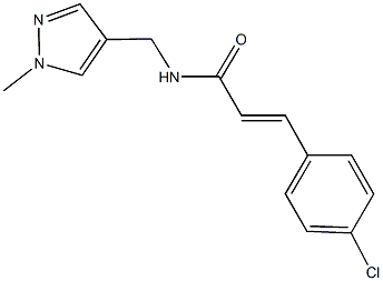 3-(4-chlorophenyl)-N-[(1-methyl-1H-pyrazol-4-yl)methyl]acrylamide Struktur