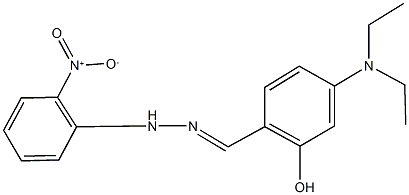 4-(diethylamino)-2-hydroxybenzaldehyde {2-nitrophenyl}hydrazone Struktur