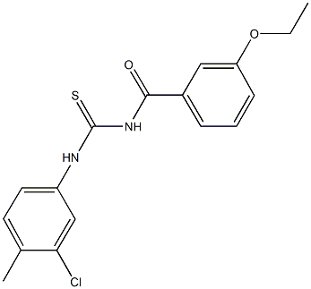 N-(3-chloro-4-methylphenyl)-N'-(3-ethoxybenzoyl)thiourea Struktur