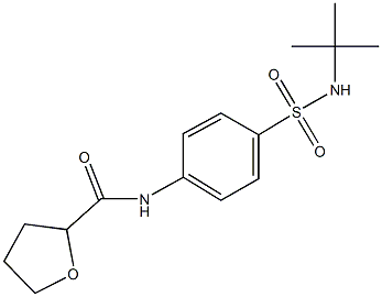 N-{4-[(tert-butylamino)sulfonyl]phenyl}tetrahydro-2-furancarboxamide Struktur