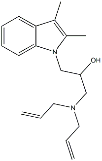 1-(diallylamino)-3-(2,3-dimethyl-1H-indol-1-yl)-2-propanol Struktur