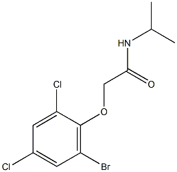 2-(2-bromo-4,6-dichlorophenoxy)-N-isopropylacetamide Struktur