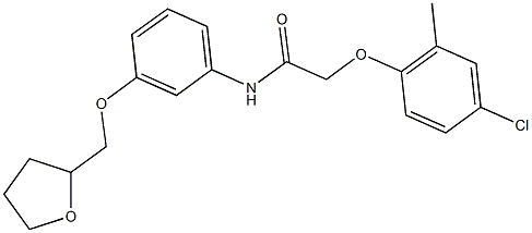 2-(4-chloro-2-methylphenoxy)-N-[3-(tetrahydro-2-furanylmethoxy)phenyl]acetamide Struktur