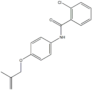 2-chloro-N-{4-[(2-methyl-2-propenyl)oxy]phenyl}benzamide Struktur