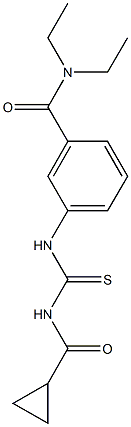 3-({[(cyclopropylcarbonyl)amino]carbothioyl}amino)-N,N-diethylbenzamide Struktur