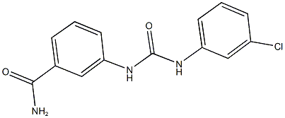 3-{[(3-chloroanilino)carbonyl]amino}benzamide Struktur