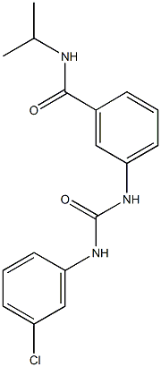 3-{[(3-chloroanilino)carbonyl]amino}-N-isopropylbenzamide Struktur