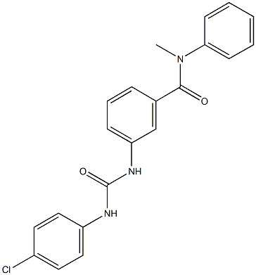 3-{[(4-chloroanilino)carbonyl]amino}-N-methyl-N-phenylbenzamide Struktur