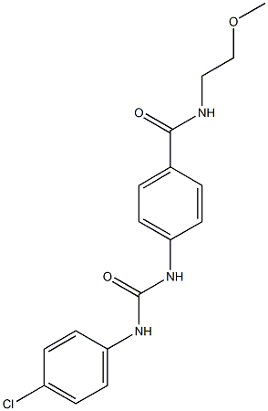 4-{[(4-chloroanilino)carbonyl]amino}-N-(2-methoxyethyl)benzamide Struktur