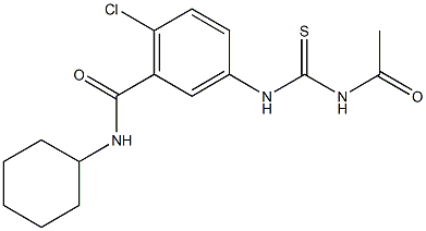 5-{[(acetylamino)carbothioyl]amino}-2-chloro-N-cyclohexylbenzamide Struktur