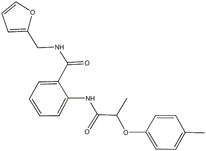 N-(2-furylmethyl)-2-{[2-(4-methylphenoxy)propanoyl]amino}benzamide Struktur