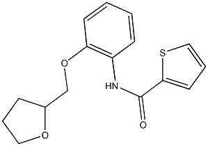 N-[2-(tetrahydro-2-furanylmethoxy)phenyl]-2-thiophenecarboxamide Struktur