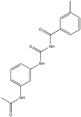 N-[3-({[(3-methylbenzoyl)amino]carbothioyl}amino)phenyl]acetamide Struktur