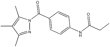 N-{4-[(3,4,5-trimethyl-1H-pyrazol-1-yl)carbonyl]phenyl}propanamide Struktur