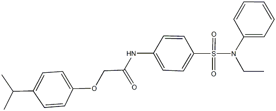 N-{4-[(ethylanilino)sulfonyl]phenyl}-2-(4-isopropylphenoxy)acetamide Struktur