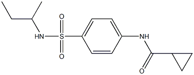 N-{4-[(sec-butylamino)sulfonyl]phenyl}cyclopropanecarboxamide Struktur