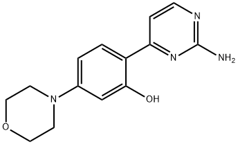 2-(2-Aminopyrimidin-4-Yl)-5-Morpholinophenol Struktur