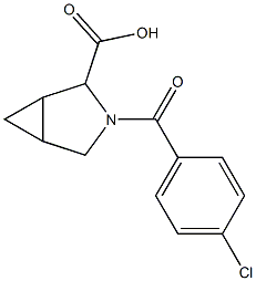 3-(4-chlorobenzoyl)-3-azabicyclo[3.1.0]hexane-2-carboxylic acid Struktur