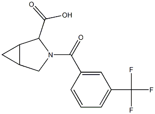 3-[3-(trifluoromethyl)benzoyl]-3-azabicyclo[3.1.0]hexane-2-carboxylic acid Struktur