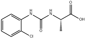 2-(3-(2-Chlorophenyl)Ureido)Propanoic Acid Struktur