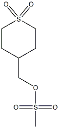 (1,1-dioxo-1λ-thian-4-yl)methyl methanesulfonate Struktur