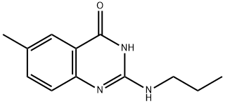 6-METHYL-2-PROPYLAMINO-3H-4-QUINAZOLINONE Struktur