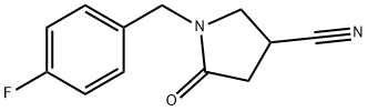 1-[(4-fluorophenyl)methyl]-5-oxopyrrolidine-3-carbonitrile Struktur