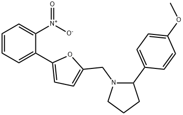 2-(4-methoxyphenyl)-1-{[5-(2-nitrophenyl)furan-2-yl]methylpyrrolidine Struktur