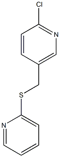 2-chloro-5-[(pyridin-2-ylsulfanyl)methyl]pyridine Struktur