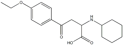 2-(cyclohexylamino)-4-(4-ethoxyphenyl)-4-oxobutanoic acid Struktur