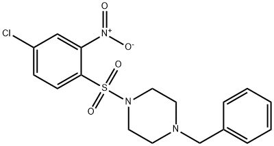 1-(4-Chloro-2-nitrophenyl)sulfonyl-4-benzylpiperazine Struktur