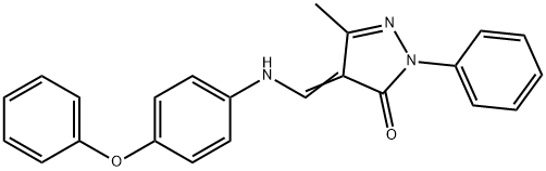 (4Z)-3-methyl-4-{[(4-phenoxyphenyl)amino]methylidene}-1-phenyl-4,5-dihydro-1H-pyrazol-5-one Struktur