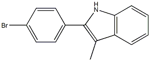 2-(4-bromophenyl)-3-methyl-1H-indole Struktur