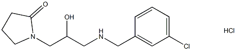 1-(3-{[(3-chlorophenyl)methyl]amino}-2-hydroxypropyl)pyrrolidin-2-one hydrochloride Struktur