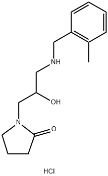 1-(2-hydroxy-3-{[(2-methylphenyl)methyl]amino}propyl)pyrrolidin-2-one hydrochloride Struktur