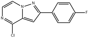 4-CHLORO-2-(4-FLUORO)-PHENYLPYRAZOLO[1.5-A]PYRAZINE Struktur