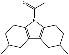 1-(3,6-dimethyl-2,3,4,5,6,7,8,9-octahydro-1H-carbazol-9-yl)ethan-1-one Struktur