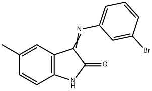 (3Z)-3-[(3-bromophenyl)imino]-5-methyl-2,3-dihydro-1H-indol-2-one Struktur