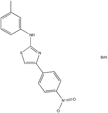 N-(3-methylphenyl)-4-(4-nitrophenyl)-1,3-thiazol-2-amine hydrobromide Struktur