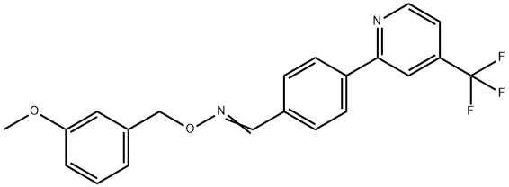 (E)-[(3-methoxyphenyl)methoxy]({4-[4-(trifluoromethyl)pyridin-2-yl]phenyl}methylidene)amine Struktur