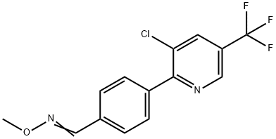 (E)-({4-[3-chloro-5-(trifluoromethyl)pyridin-2-yl]phenyl}methylidene)(methoxy)amine Struktur