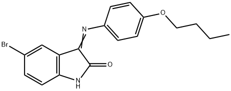 (3Z)-5-bromo-3-[(4-butoxyphenyl)imino]-2,3-dihydro-1H-indol-2-one Struktur