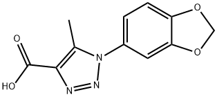 1-(2H-1,3-benzodioxol-5-yl)-5-methyl-1H-1,2,3-triazole-4-carboxylic acid Struktur